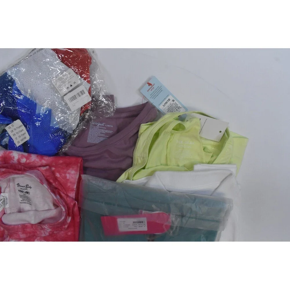 Wholesale Bulk Lot Of 10 Girls Size Large 10/12 Mixed Season Tops Bottoms